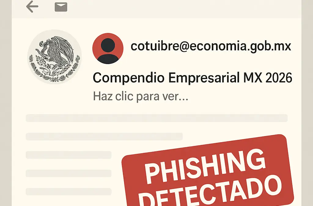 Alerta: Correo falso suplanta a la Secretaría de Economía para vender bases de datos